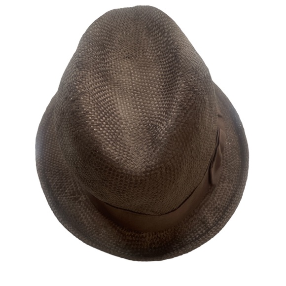 Nine West chocolate brown Fedora, hat,New - Picture 5 of 6